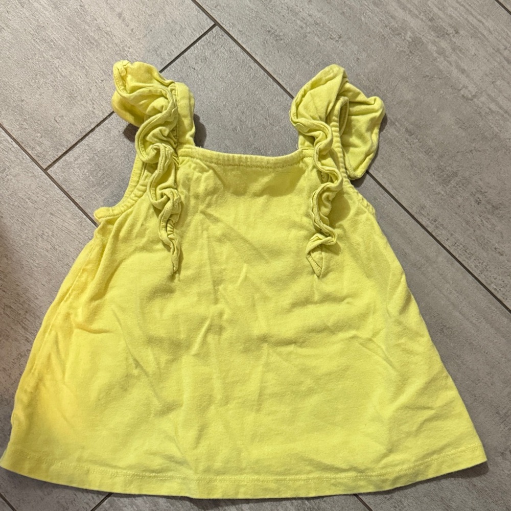 Janie and Jack Yellow Ruffled Camisole